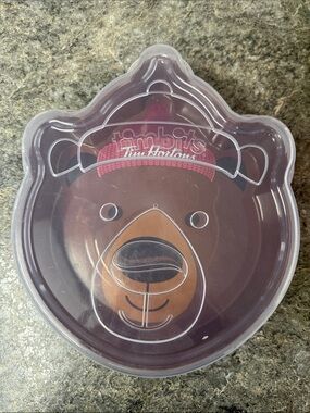 Tim Hortons Christmas 2025 50 Timbits Bear-Shaped Container Snack Tray Brown